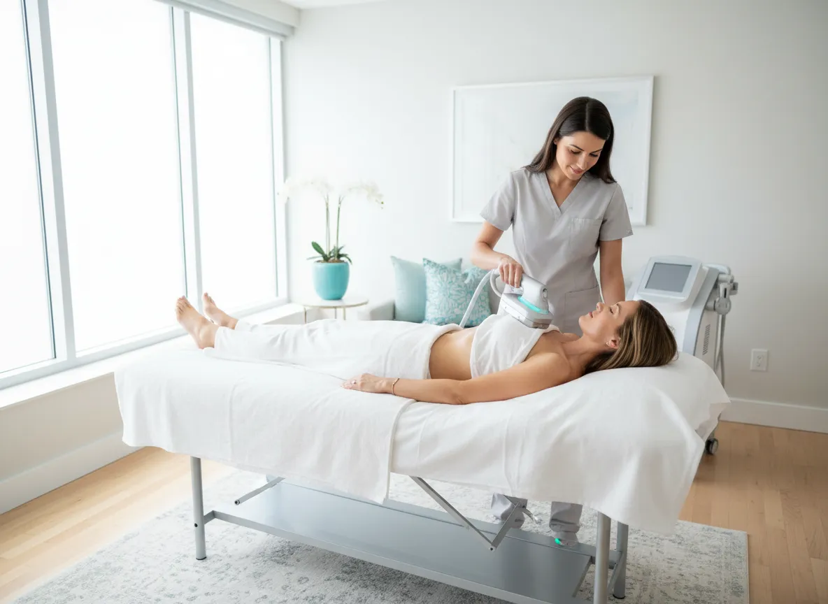 Body contouring treatment at medical spa